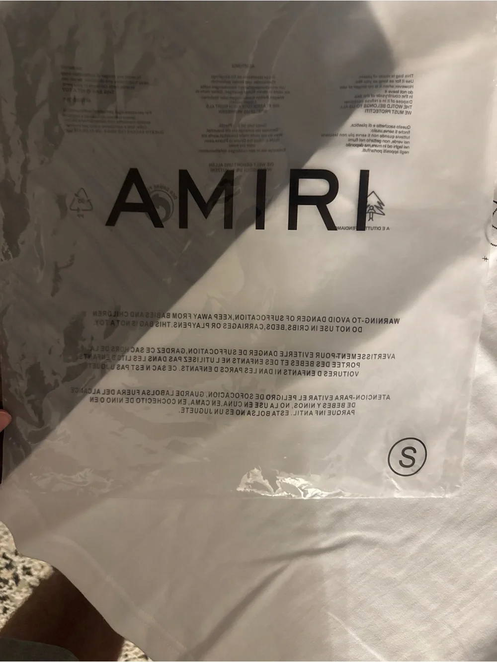 AMIRI White Kids Short-Sleeve Logo Tee with Black Print